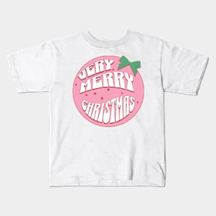 Very Merry Christmas Groovy Kids T-Shirt